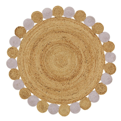 100% natural round jute rugs, handwoven from India | Jaipur Handloom
