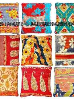 Vintage Kantha Pillows | 16X16 inches