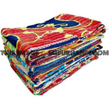 10pc Vintage kantha quilt blanket - Premium Quality sari kantha quilt-Jaipur Handloom