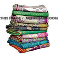 10pc Vintage kantha quilt blanket - Premium Quality sari kantha quilt-Jaipur Handloom