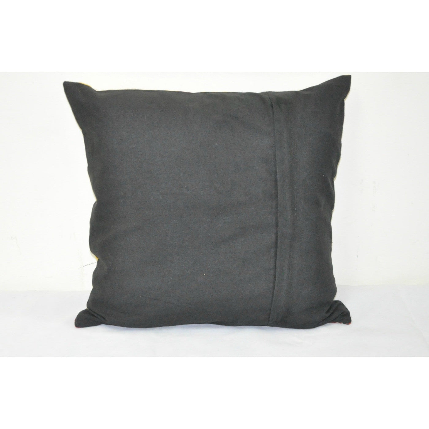 16" bohemian kantha throw pillow indian sofa cushions - P117-Jaipur Handloom