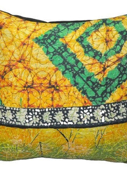 16" bohemian kantha throw pillow indian sofa cushions - P117