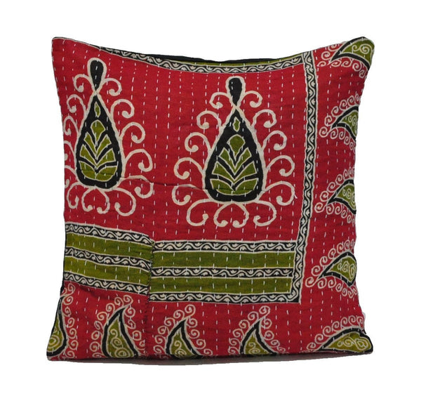 16" Decorative Kantha Throw pillows for couch kantha outdoor cushions - NS29-Jaipur Handloom