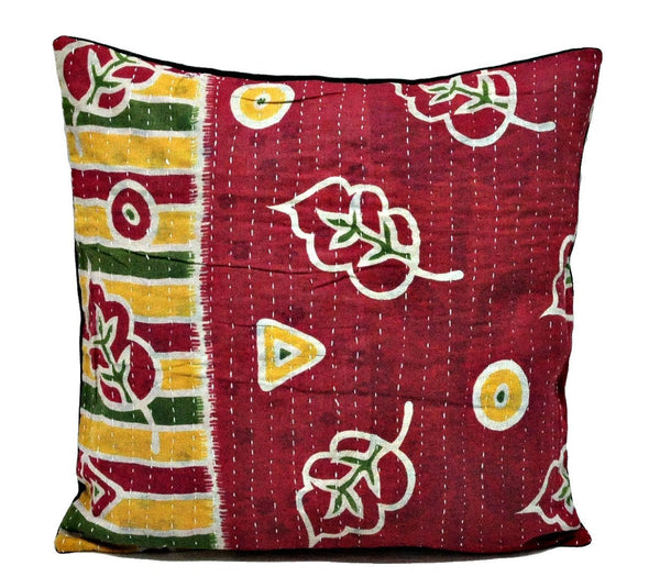 16" large sofa cushion covers bohemian kantha throw pillows - NS71-Jaipur Handloom