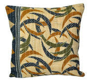 16" square sofa couch pillow cover bohemian kantha floor cushion - 27-S-Jaipur Handloom