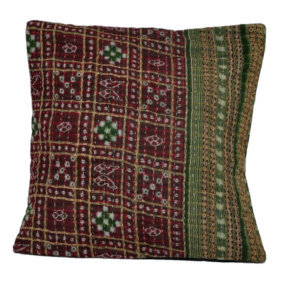 16X16 inches sofa pillow cases indian kantha cushion covers bedroom pillows