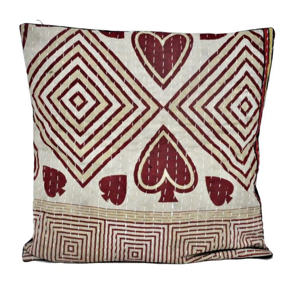 Hand Stitched Kantha Pillow Cover | Jaipur Handloom