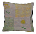 16X16 large kantha pillow cases 100% cotton organic dining chair cushions