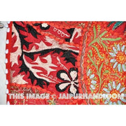 17" Red Large Round Floor Pillow Meditation Cushion religious Buddha Yoga Seating Floor Pillow Cover Throw Pillow bean bag Foot Stool-Jaipur Handloom