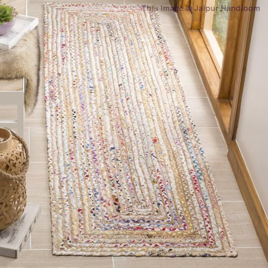 White Braided Hallway Runner | Jaipur Handloom
