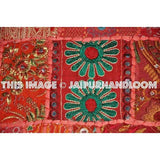 20" Indian patchwork bed pillows ethnic tribal cushions for outdoor furniture-Jaipur Handloom