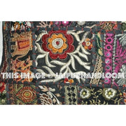 20 inches black patchwork bedroom pillows boho sofa cushions for restaurants-Jaipur Handloom