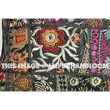 20 inches black patchwork bedroom pillows boho sofa cushions for restaurants-Jaipur Handloom