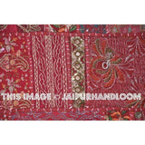 20X20 XL Red Decorative Throw Pillows For Couch Boho Patio Cushions-Jaipur Handloom