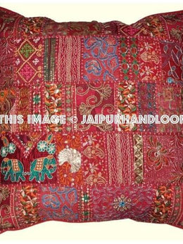 20X20 XL Red Decorative Throw Pillows For Couch Boho Patio Cushions
