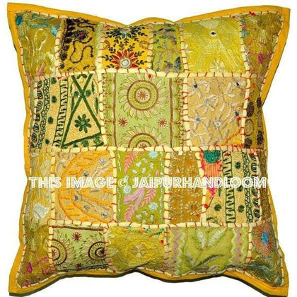 20x 20 Indian organic yoga pillows bohemian mediation cushions on sale-Jaipur Handloom