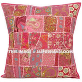 20x20 XL Pink Decorative Throw Pillow covers for Sofa Couch on sale-Jaipur Handloom