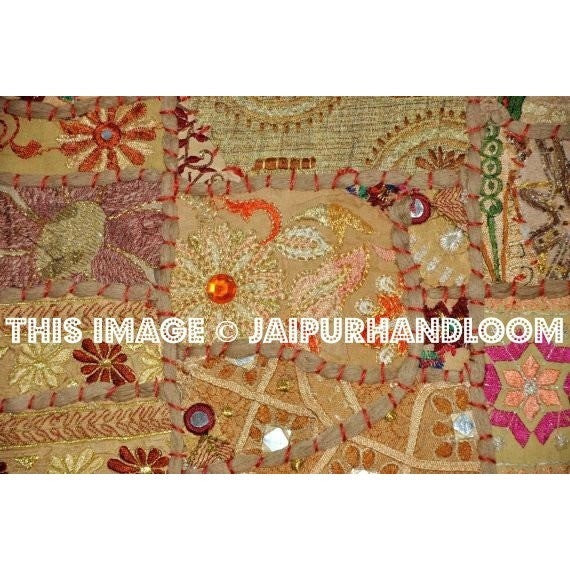 24" Beige Sofa Cushions buy online patchwork throw pillows for couch-Jaipur Handloom