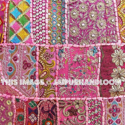 24" Boho chic bedroom pillows bohemian embroidered sofa pillows cushions-Jaipur Handloom