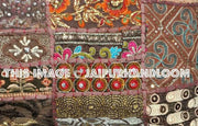 24" Brown Decorative throw Pillows for couch indian embroidered bed pillows-Jaipur Handloom
