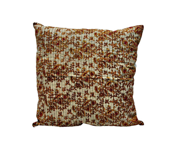 24" indian sari kantha throw pillows for couch bohemian patio cushions NL28-Jaipur Handloom