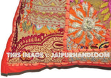 24X24 XL Orange Accent Throw Pillows For Sofa Bohemian Outdoor Cushions-Jaipur Handloom