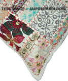24X24 XL White Decorative Accent Pillow Indian Bohemian Cottage Pillows-Jaipur Handloom