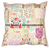 24X24 XL White Meditation Yoga Pillows Organic Couch Pillows on Sale-Jaipur Handloom