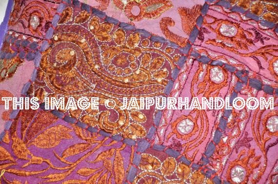 24x 24 Purple Pillow Covers Indian Style Organic Throw Pillows For Couch-Jaipur Handloom