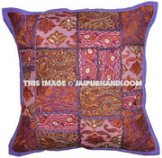 24x 24 Purple Pillow Covers Indian Style Organic Throw Pillows For Couch-Jaipur Handloom