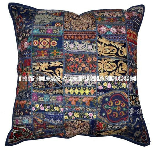 24x24" Decorative Throw Pillows for couch Bohemian Bedroom Euro Shams-Jaipur Handloom