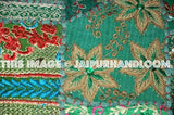 24x24" Green Patchwork Throw pillows for couch bohemian floor cushions-Jaipur Handloom