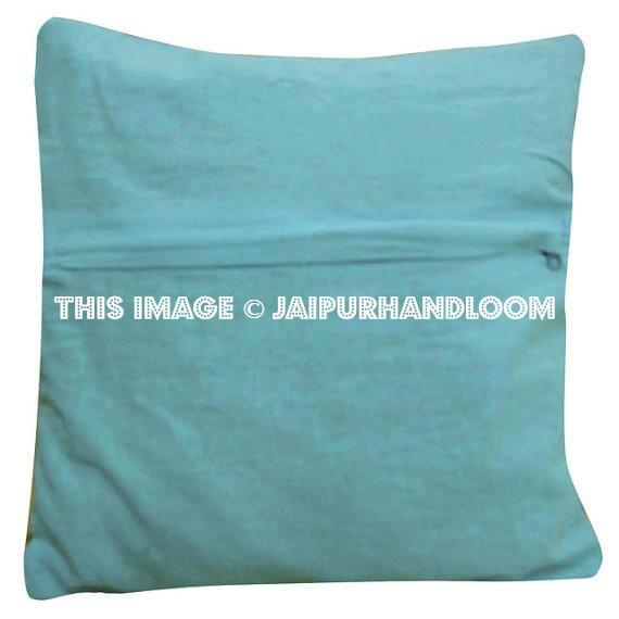 24x24 Indian Kantha Pillow Cover Kantha throw Pillow kantha cushion Cover-Jaipur Handloom