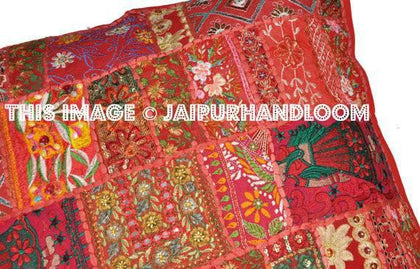 24x24" Indian Style Sofa Pillows Handmade embroidered floor cushions