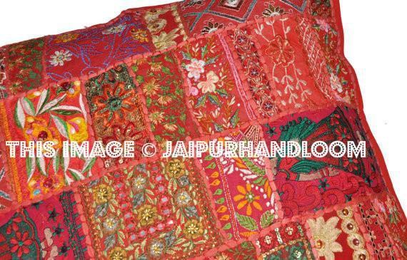 24x24" Indian Style Sofa Pillows Handmade embroidered floor cushions
