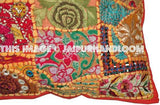 24x24" Orange Decorative throw Pillows for couch dining chair cushions-Jaipur Handloom