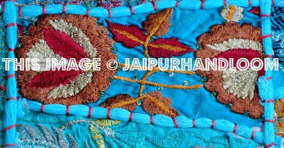 24x24" Turquoise Meditation Pillows Indian Organic Yoga Pillows Cushions