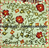 24x24" White Tribal Outdoor Cushions Bohemian Sofa Pillows on Sale-Jaipur Handloom