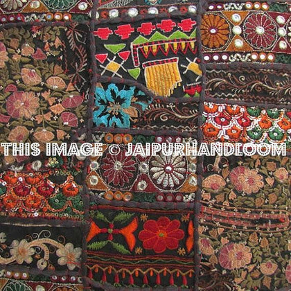 24x24 black square throw pillows for couch indian organic dining chair pillows-Jaipur Handloom