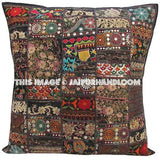 24x24 black square throw pillows for couch indian organic dining chair pillows-Jaipur Handloom
