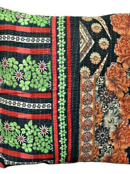 24X24 Decorative Kantha Sham Pillows Vintage Sari Kantha Throw Pillows p50