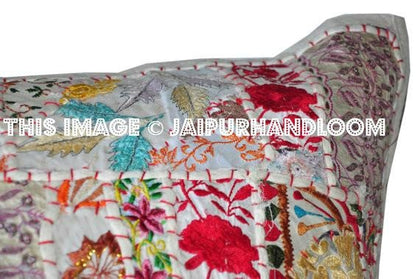24x24" indian patchwork Accent throw Pillows for couch patio chair-Jaipur Handloom