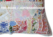 24x24" indian patchwork Accent throw Pillows for couch patio chair-Jaipur Handloom