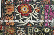 2pc Black Decorative throw Pillows for couch bohemian yoga pillows-Jaipur Handloom