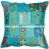 2pc Blue Indian Bohemian Pillow Decorative Patchwork Pillows for couch