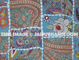2pc Blue Vintage Embroidered Pillow cases for couch Indian Handmade Cushions-Jaipur Handloom