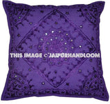 2pc Purple Boho Throw Pillow Handmade Decorative Gypsy PIllow Large Bohemian Pillow