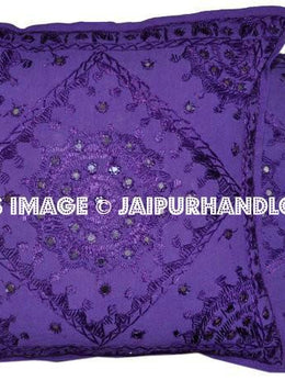 2pc Purple Boho Throw Pillow Handmade Decorative Gypsy PIllow Large Bohemian Pillow