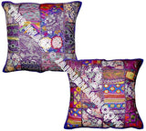 2pc Purple Pillow Cover Vintage Throw Pillow for Couch Outdoor Furniture Pillows