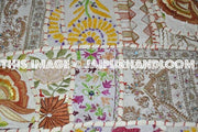 2pc Wholesale White Gypsy Decorative pillow for bed Indian Patchwork Cushions-Jaipur Handloom